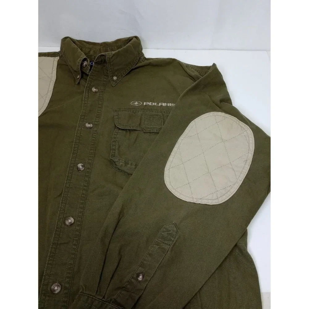 Pure Polaris Green Long Sleeve Shooting Button Up Shirt Men's Size Large - Picture 6 of 6